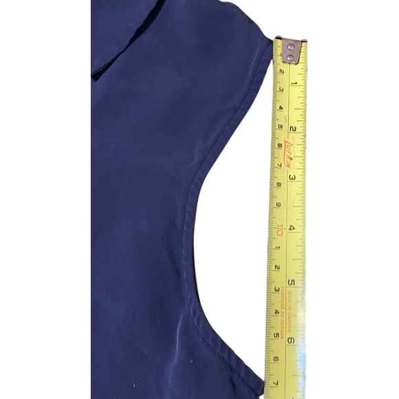 Theory Silk sleeveles, collard, button up top. Sz S - Picture 10 of 15